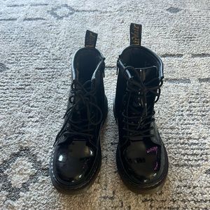 Dr. Martens 1460 8-Eye Patent Boot - kid size 3 Black